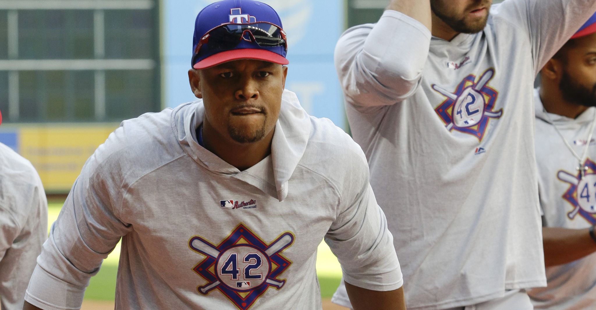 Astros, Rangers wear No. 42 in honor of Jackie Robinson Day