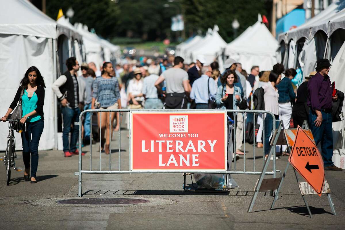 The literary lane at the Bay Area Book Fesitval.