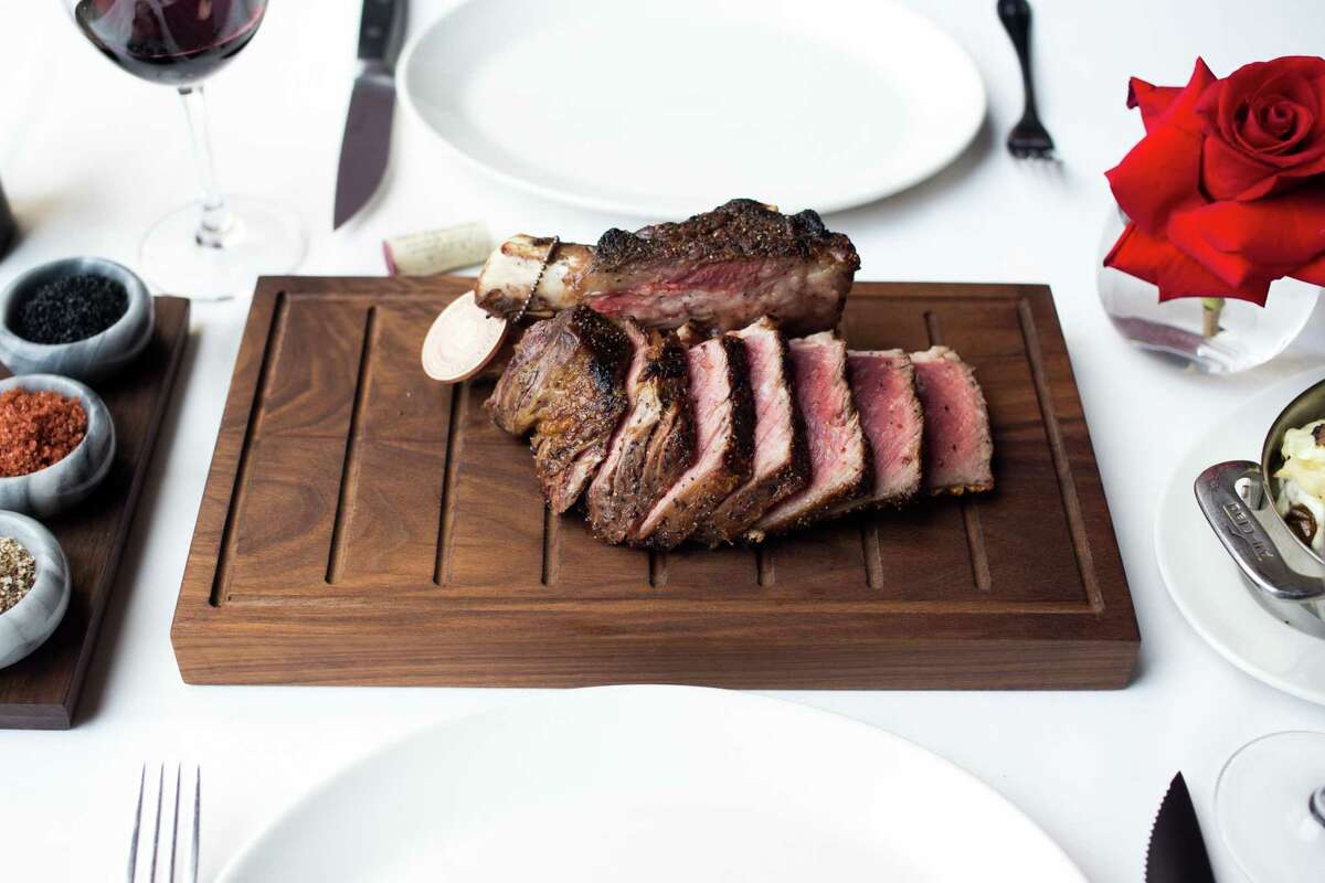 Del Frisco's Double Eagle Steak House has introduced the Double Eagle Steak, a double-bone ribeye that is carved tableside and presented with finishing salts.
