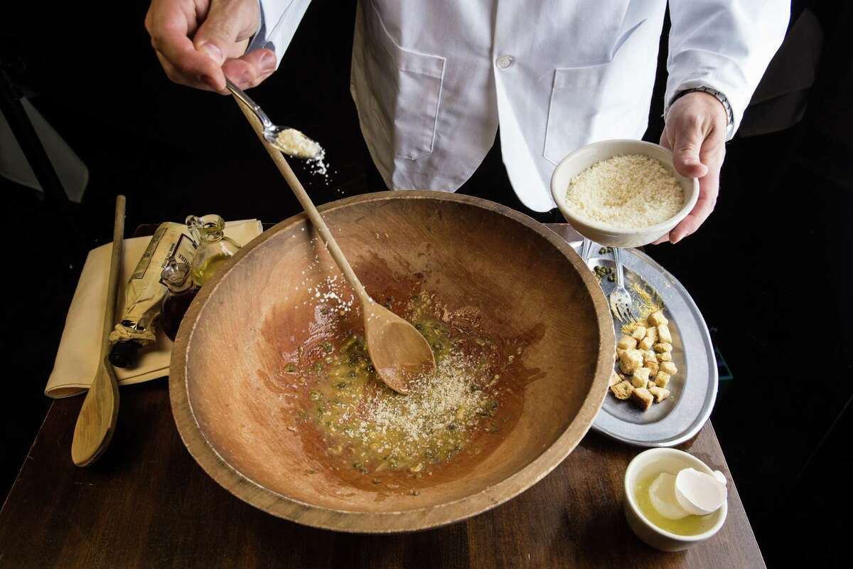 Caesar salad is still made tableside at Damian's Cucina Italiana.