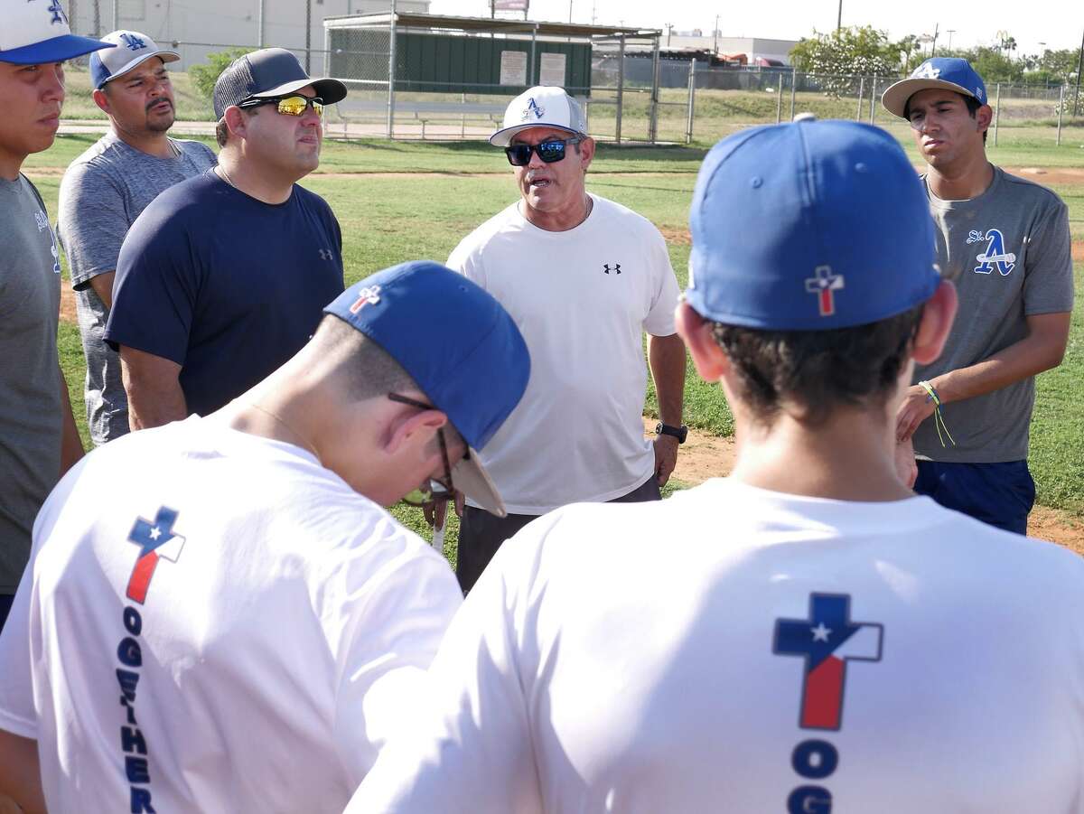 Mario Garcia, in his second season as St. Augustine’s head baseball coach, hopes to make the Knights competitive in their district and with other teams in Laredo.