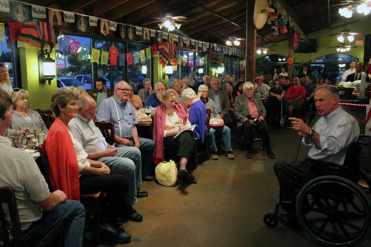 Governor Greg Abbott gave an update Kingwood residents on the dredging of the San Jacinto River and border issues.