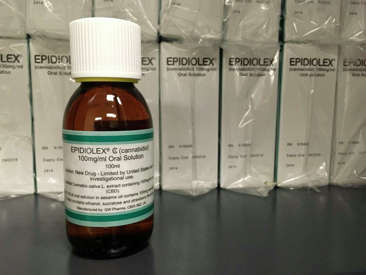 FILE - This May 23, 2017, file photo shows GW Pharmaceuticals’ Epidiolex, a medicine made from the marijuana plant but without TCH. The medicine reduced seizures in children with severe forms of epilepsy and warrants approval in the United States, health officials said Tuesday, April 17, 2018.
