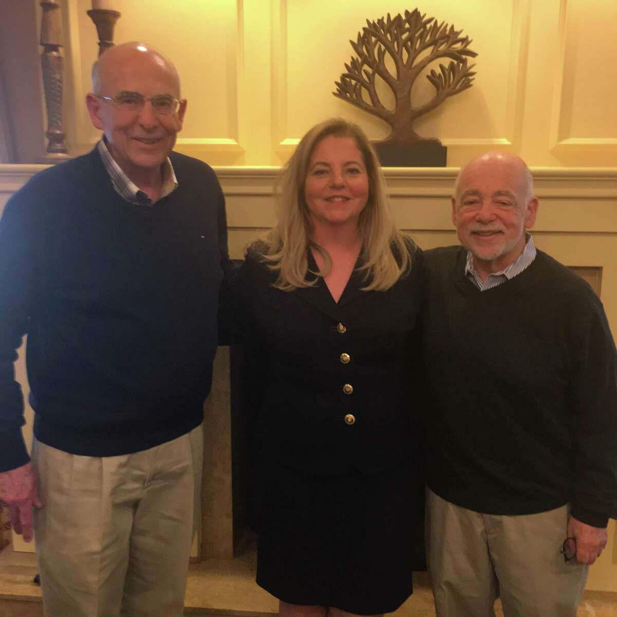 Left to Right: Michael Amoroso (Board President) welcomes Ann Luke (Retired Insurance Executive) and David Rauch (Marketing & Research Consultant) to the USE Board, April 2018.