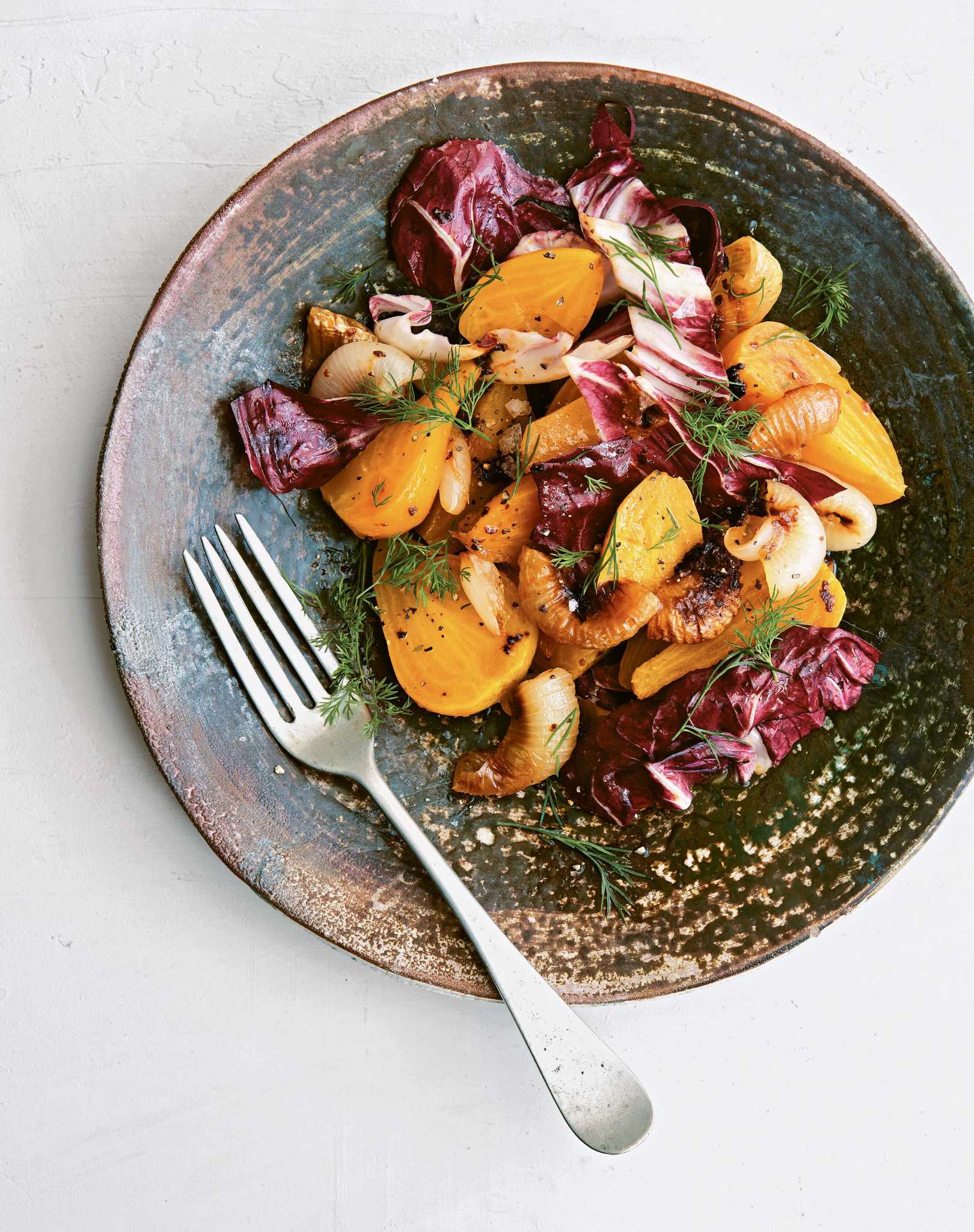 Recipe: Yellow Beets and Harissa Onions