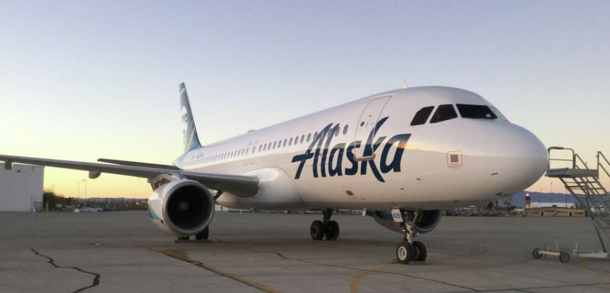 Virgin America's Airbus A320 family aircraft will soon all be painted in Alaska Airlines colors
