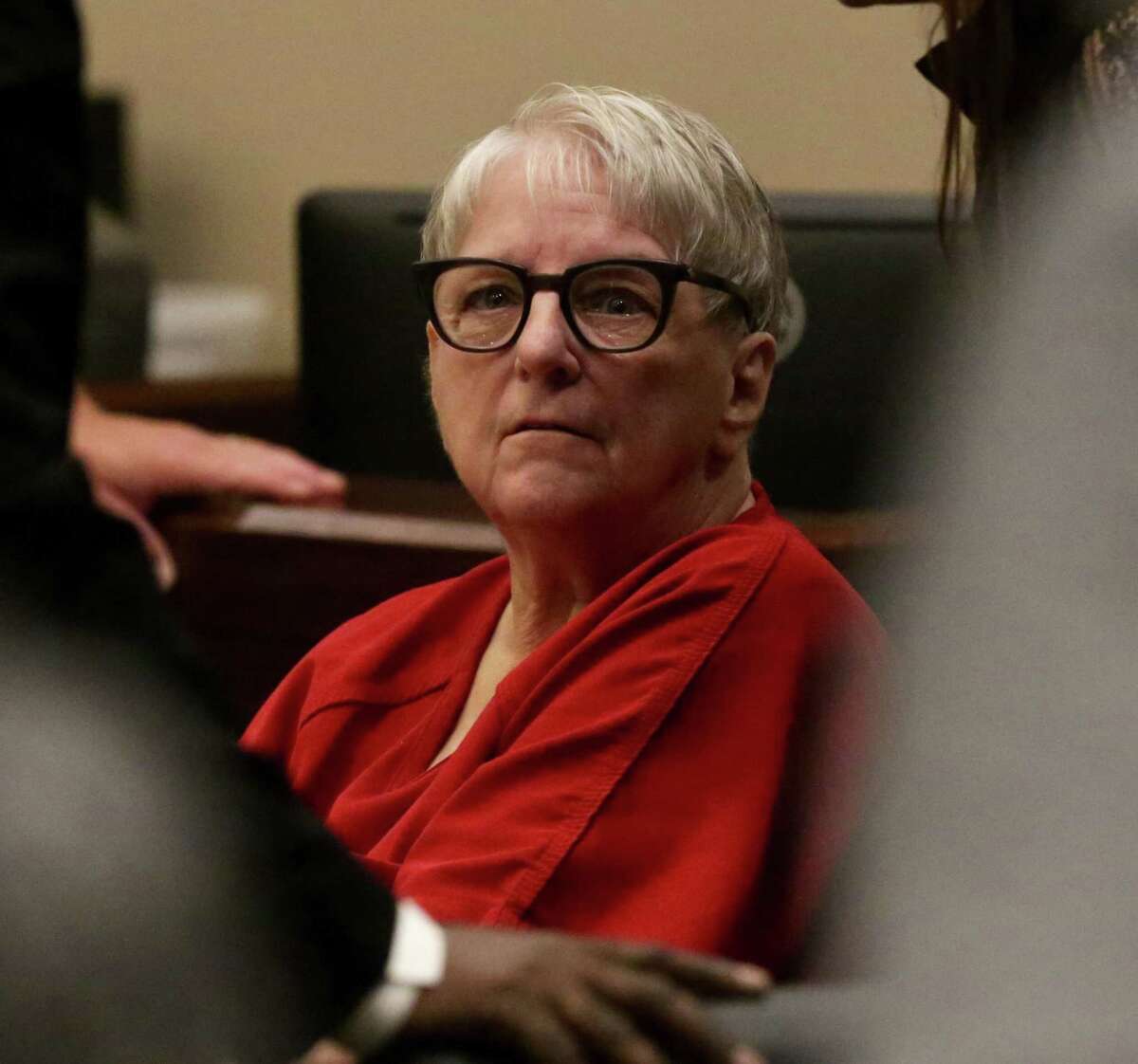 Convicted baby killer Genene Jones appears in court Wednesday morning at a hearing for a speedy trial. Jones was indicted last year, accused in the deaths of five Bexar County babies during the same period in the 1980s when she was convicted of killing Chelsea McClellan with an overdose of muscle relaxers. Her trial is set for July, but attorneys are seeking to try her earlier, and likely before Bexar County District Attorney Nico LaHood leaves office. The hearing was held in the 399th state District Court, presided by Judge Frank Castro 1st Floor, Cadena-Reeves Justice Center on Wednesday, April 18, 2018.