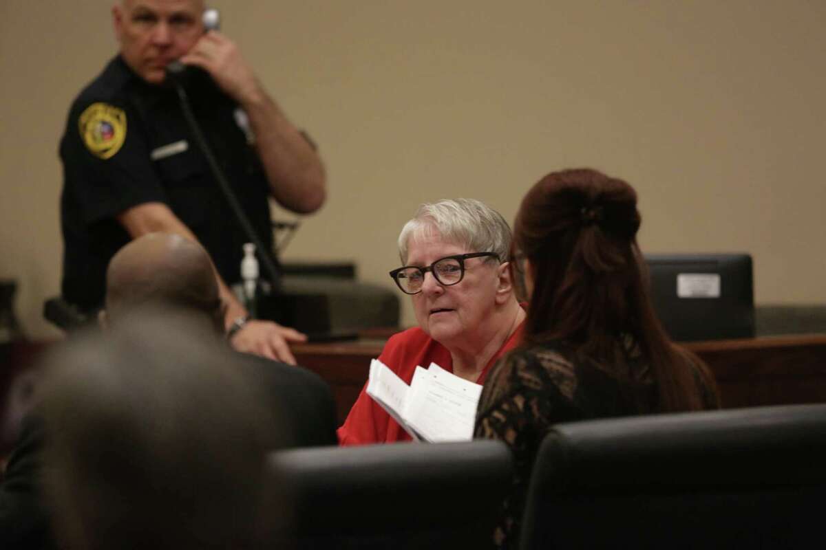 Convicted baby killer Genene Jones appears in court Wednesday morning at a hearing for a speedy trial. Jones was indicted last year, accused in the deaths of five Bexar County babies during the same period in the 1980s when she was convicted of killing Chelsea McClellan with an overdose of muscle relaxers. Her trial is set for July, but attorneys are seeking to try her earlier, and likely before Bexar County District Attorney Nico LaHood leaves office. The hearing was held in the 399th state District Court, presided by Judge Frank Castro 1st Floor, Cadena-Reeves Justice Center on Wednesday, April 18, 2018.
