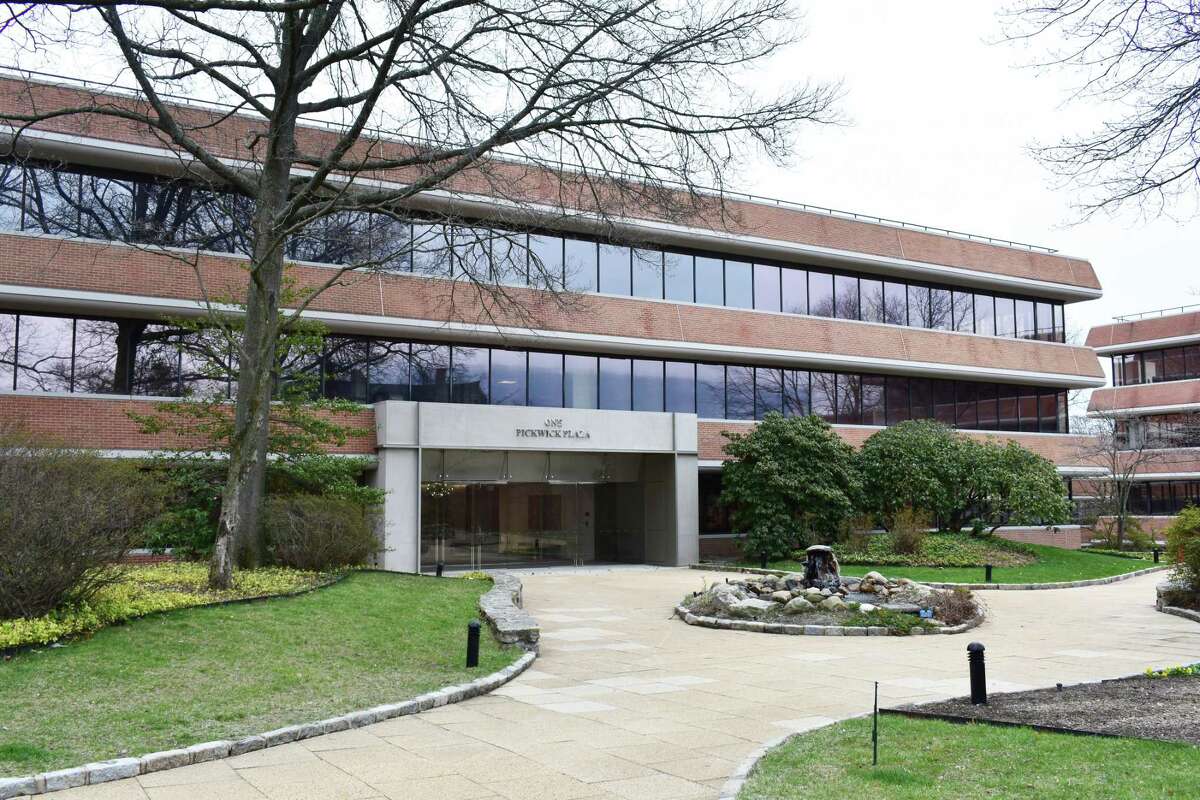 The One Pickwick Plaza office building that is the headquarters of Interactive Brokers in Greenwich, Conn., in mid-April 2018.