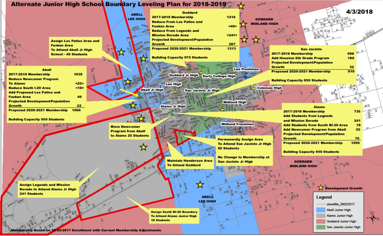 Midland Isd District Map New Secondary School Boundaries To Level Out Enrollment