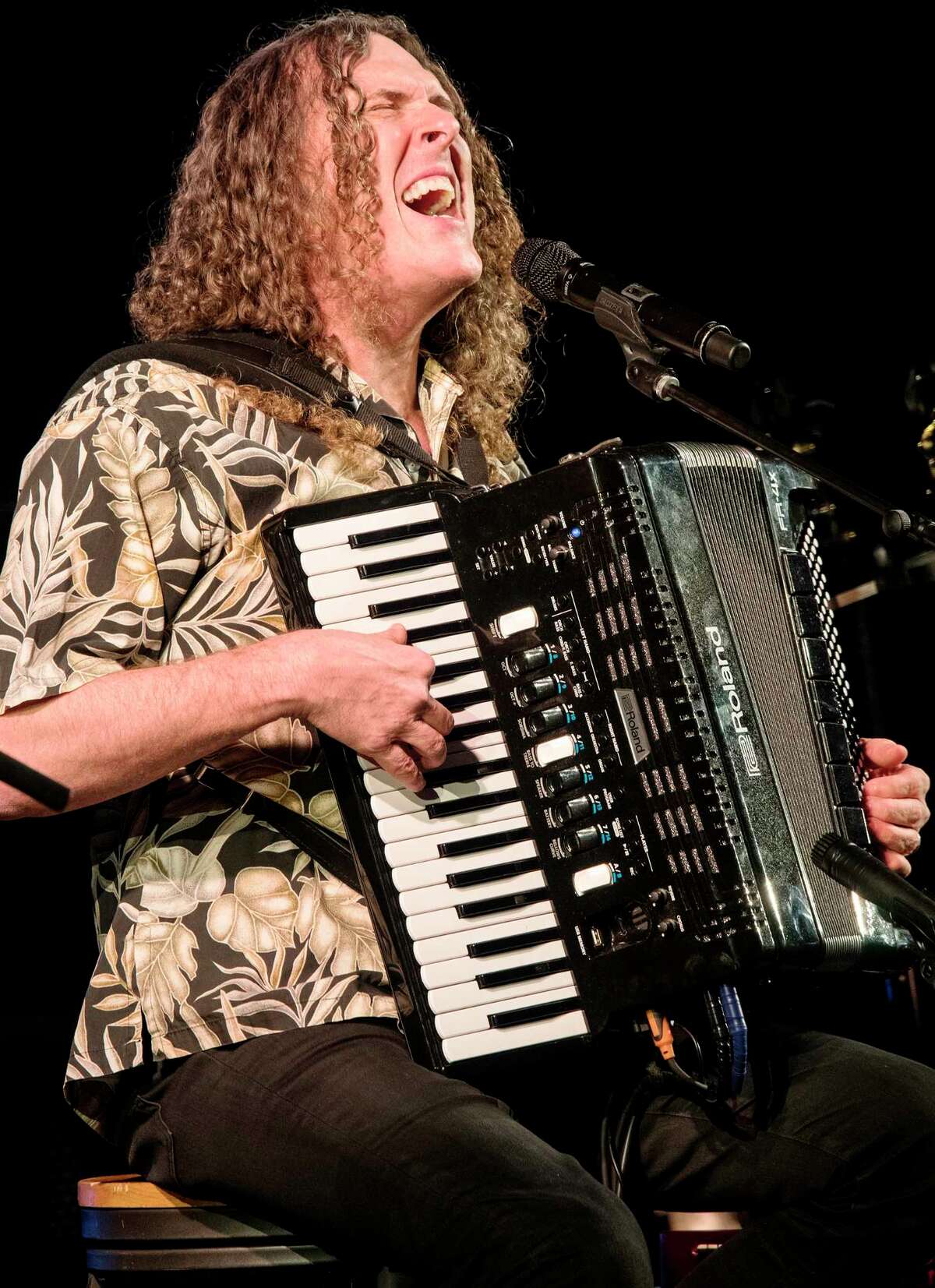 'Weird Al' Yankovic performs during his 'The Ridiculously Self-Indulgent, Ill-Advised Vanity Tour' at The Apollo Theater on March 22, 2018 in New York City.