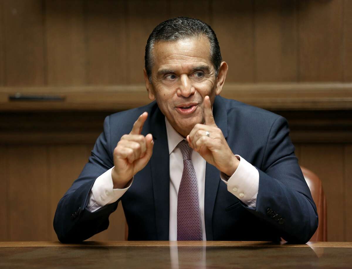 Antonio Villaraigosa, candidate for california governor.speaks at the Chronicle on Monday, April 16, 2018, in San Francisco, Calif.