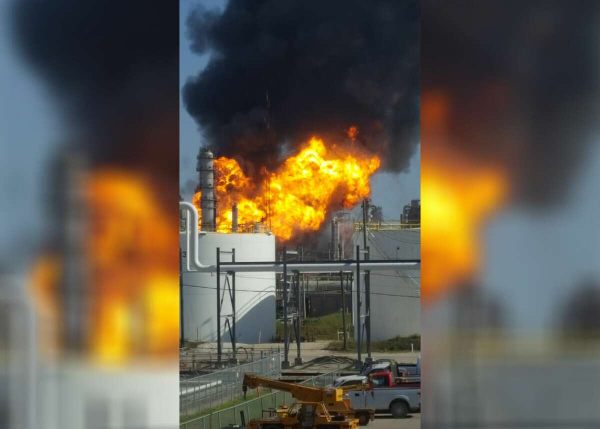 A large fire broke out Thursday afternoon at a Texas City plant.