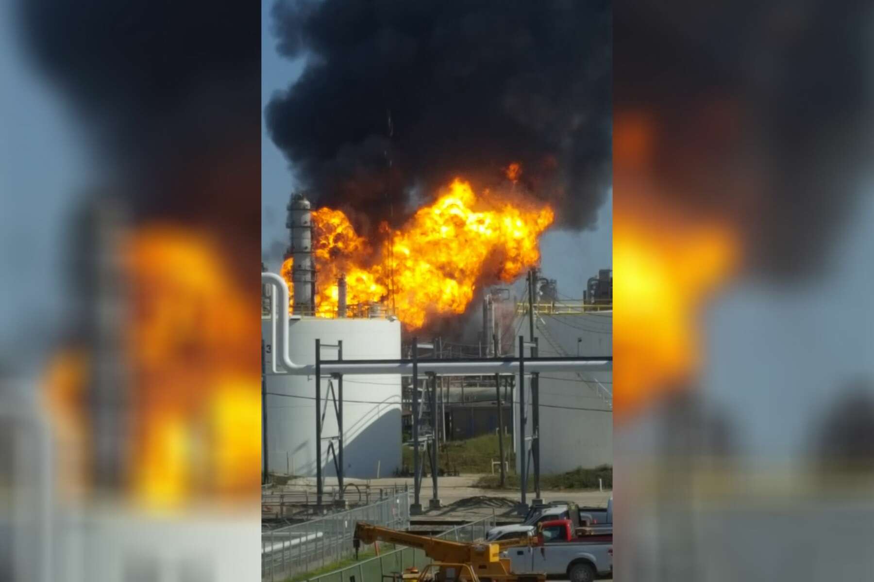 Explosion, large fire at Texas City plant