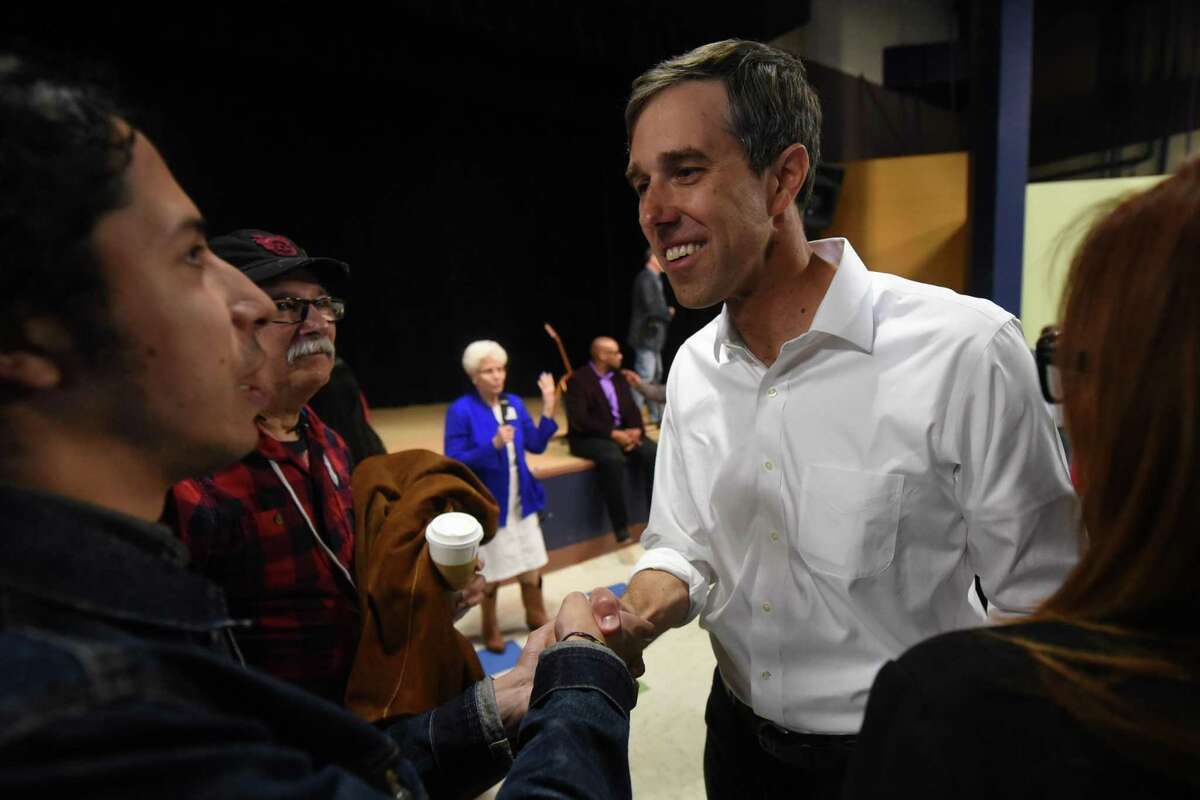 Beto O'Rourke, US Representative from El Paso, stopped in Midland on his campaign for US Senate, April 7, 2018, at the MLK Center. James Durbin/Reporter-Telegram
