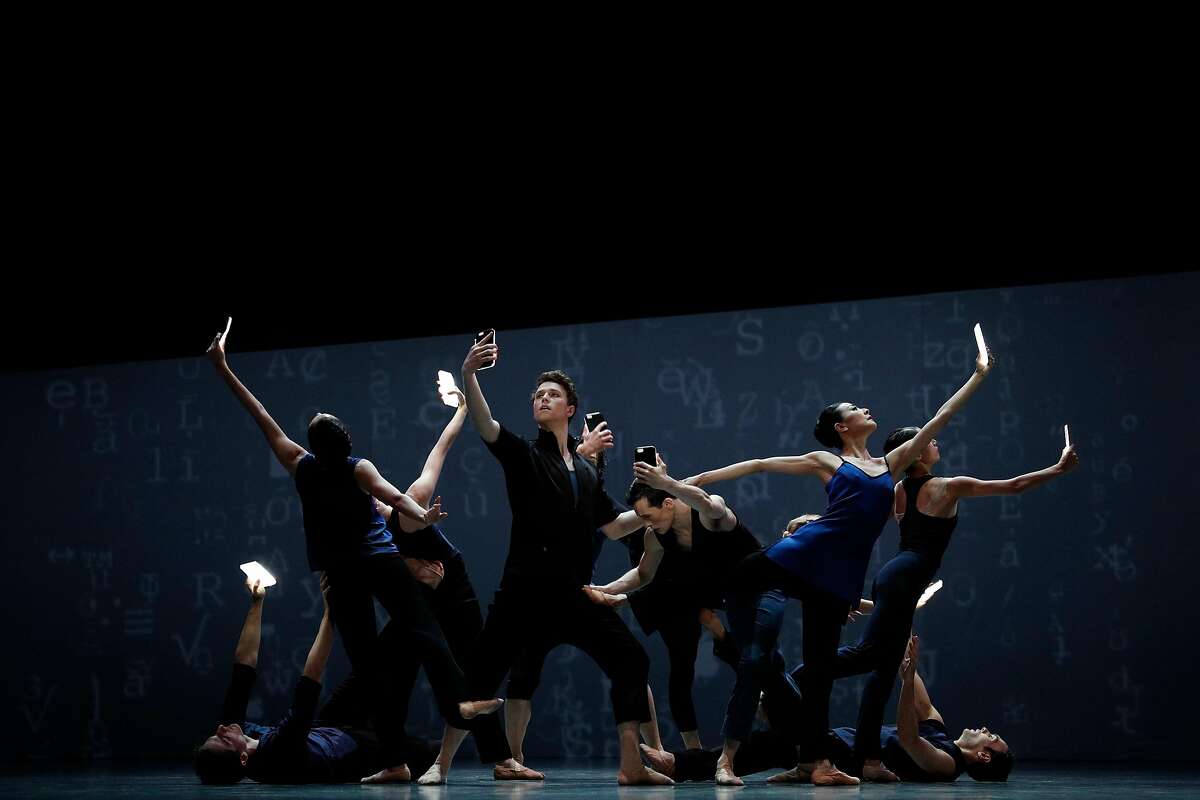Dancers perform in Christopher Wheeldon's "Bound To�," during a dress rehearsal for Program A of Unbound the New Works Festival at San Francisco Ballet in San Francisco, Calif., on Thursday, April 19, 2018. The work contains arrangements by choreographers Christopher Wheeler, Justin Peck, and Alonzo King.