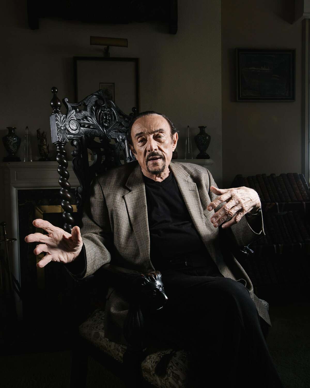 Philip Zimbardo in the living room of his home on Russian Hill in San Francisco, where he's lived for 45 years. His father, a Sicilian immigrant, hadn't achieved more than an elementary school education and thought Philip was lazy for pursuing one. "He meant well, but he didn't know well," Mr. Zimbardo said of him.