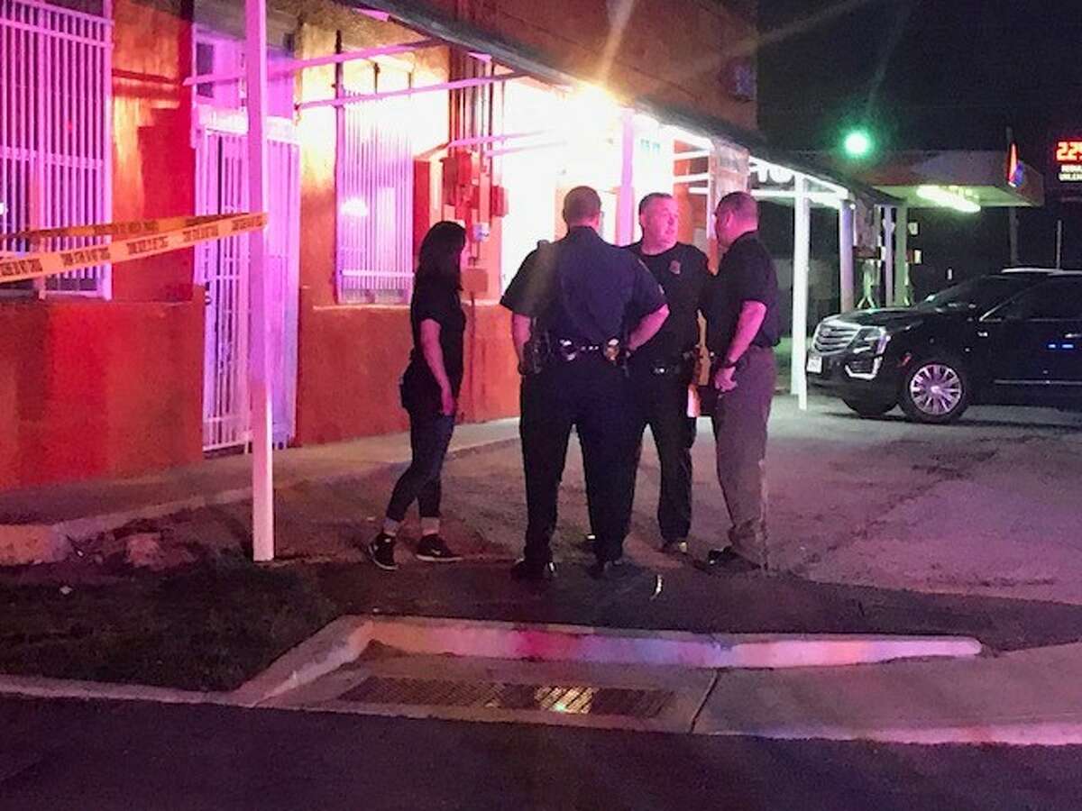 San Antonio police say officers found a body after hearing a gunshot near an East Side pizzeria Saturday night, April 21, 2018.
