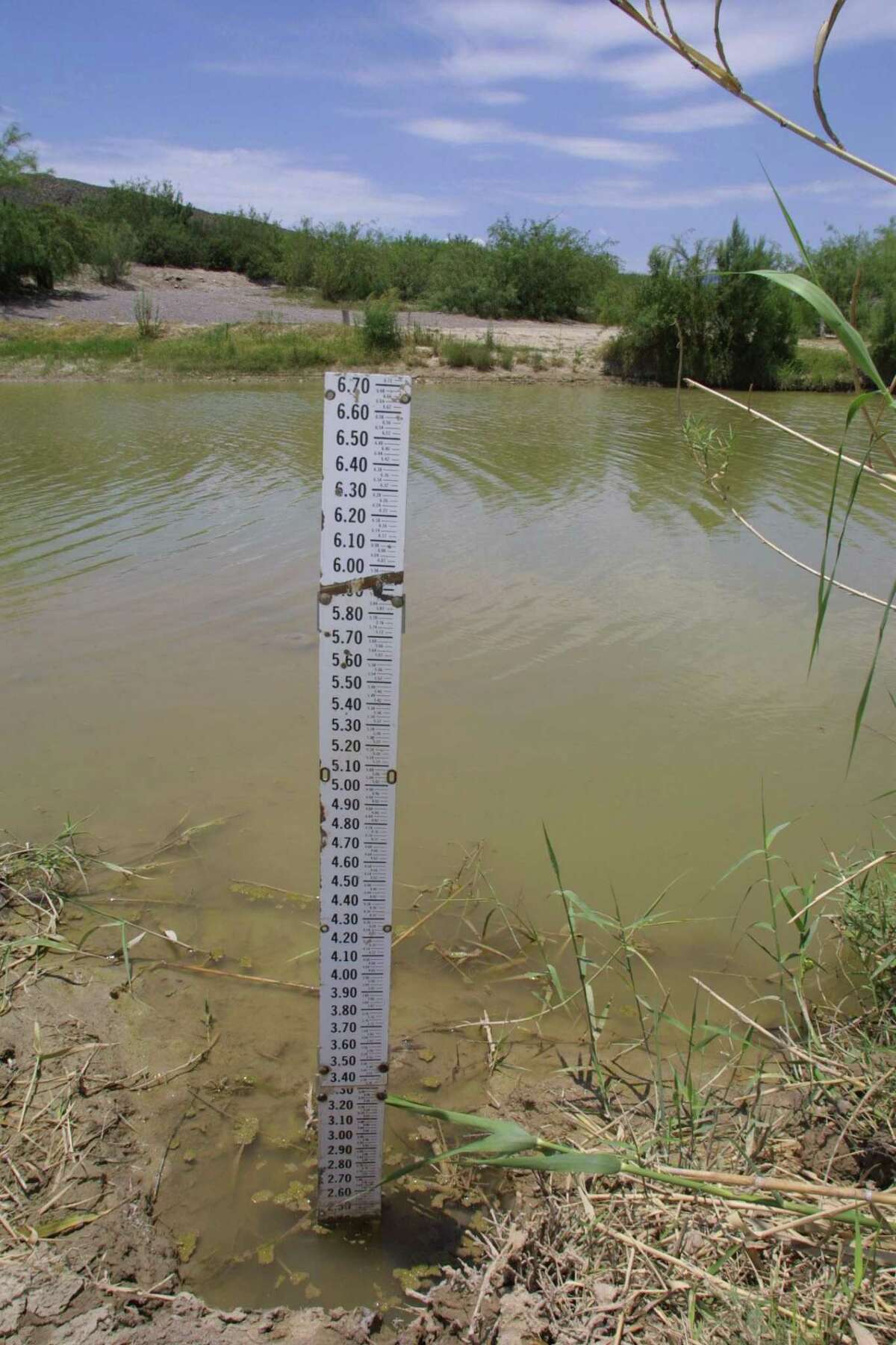 The Rio Grande runs low at Latijas, almost 2.5 feet in some areas due to the long drought in the Big Bend region on April 22, 2018. >> See how persistent droughts have plagued the state in the past