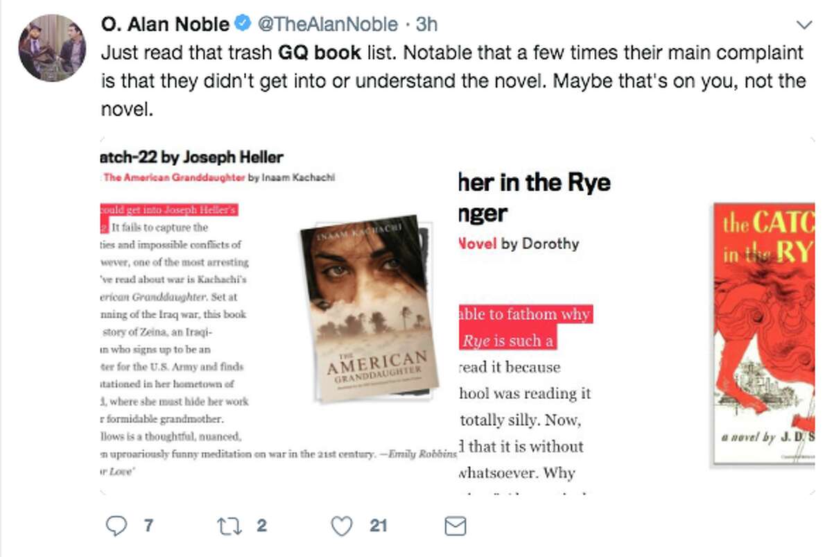 Social media reacts to GQ's list of "21 Books You Don't Have to Read."