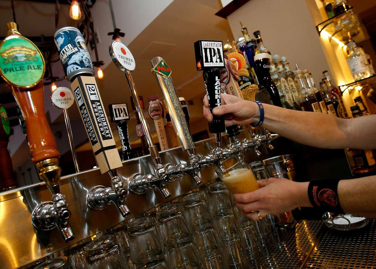 The beer on tap selection features local brews as well as international choices. Stock in Trade is a new restaurant opening in the high-profile Marina district of San Francisco, Calif. on Lombard Street.