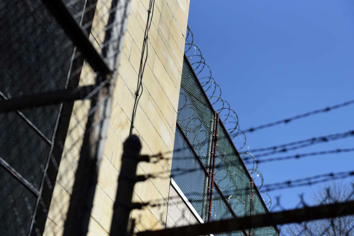 Exterior wall and wire at the Greene County Jail on Tuesday, April 24, 2018, in Catskill, N.Y.  (Will Waldron/Times Union)