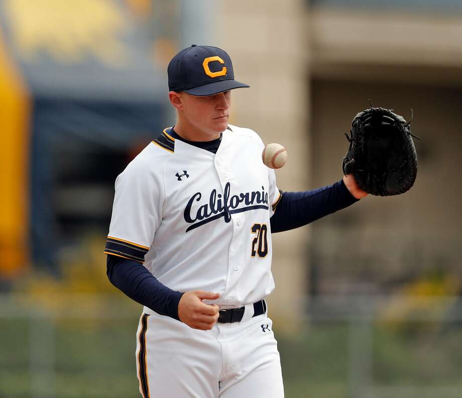   Andrew Vaughn throws a ball in a Cal match in March against the Oregon State. On Thursday, Vaughn won the Golden Spikes Award, awarded to the best amateur player in the country. Photo: Carlos Avila Gonzalez / The Chronicle 