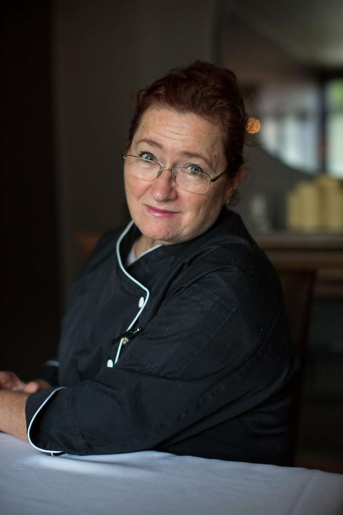 Suzette Gresham, chef, has her photo taken at Acquerello in San Francisco Calif., Tuesday March 24, 2015.