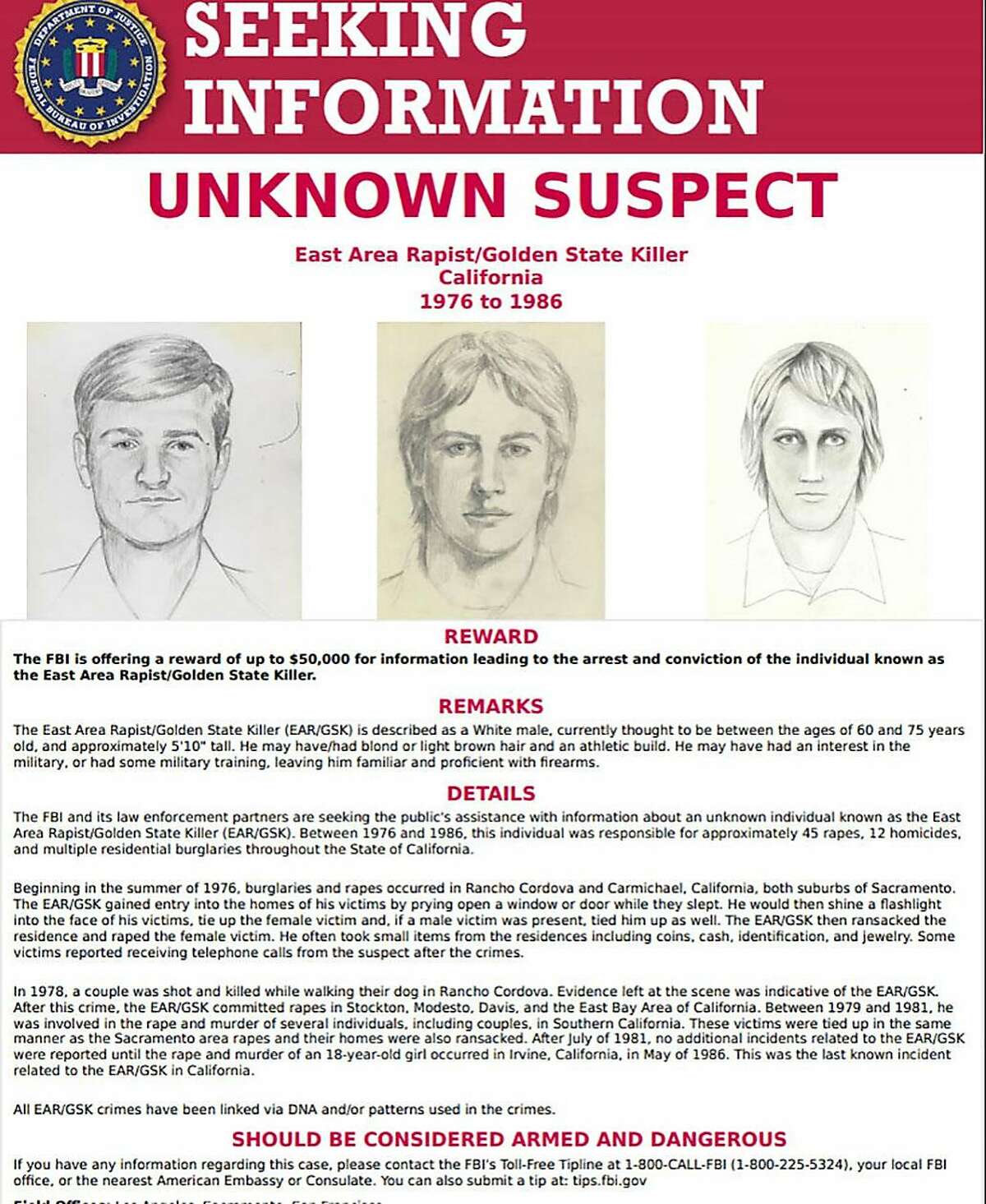 Evidence photos east area rapist golden state killer