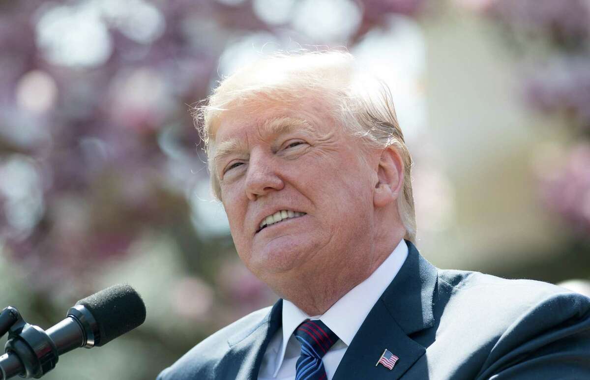 Donald Trump discusses tax cuts during an event with American workers in the Rose Garden of the White House in on April 23. Trump gets criticized for waffling on key issues, but it may be part of a grand strategy.