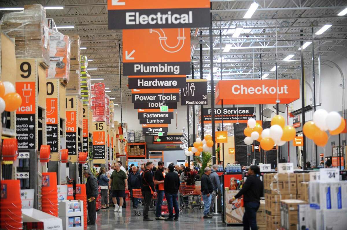 Customers filled the new Home Depot store at 1925 W. Main St., on the west side of Stamford, Conn., on its opening day on Thursday, April 26, 2018.