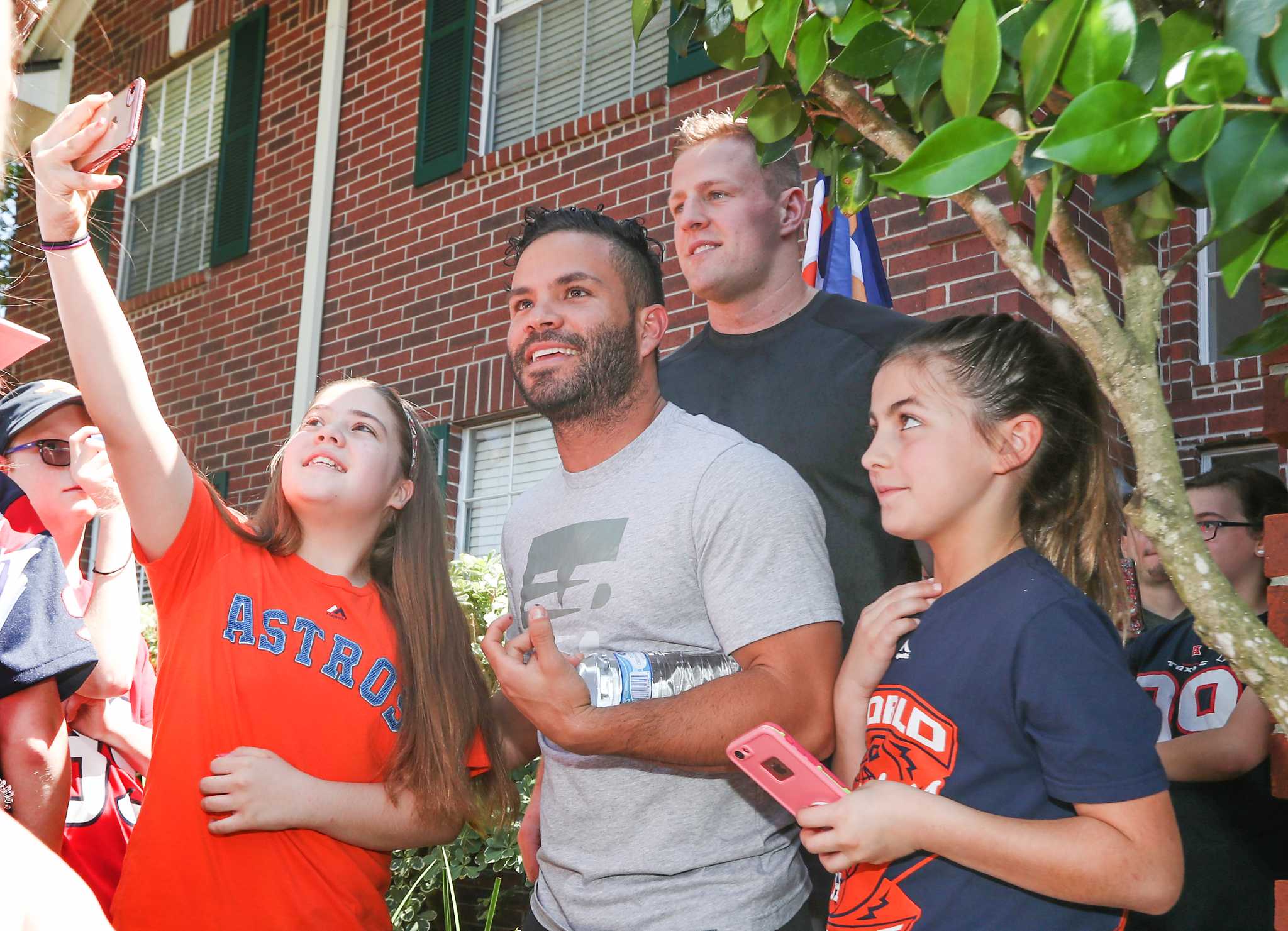 Houston Texans J.j. Watt And Houston Astros Jose Altuve Sports