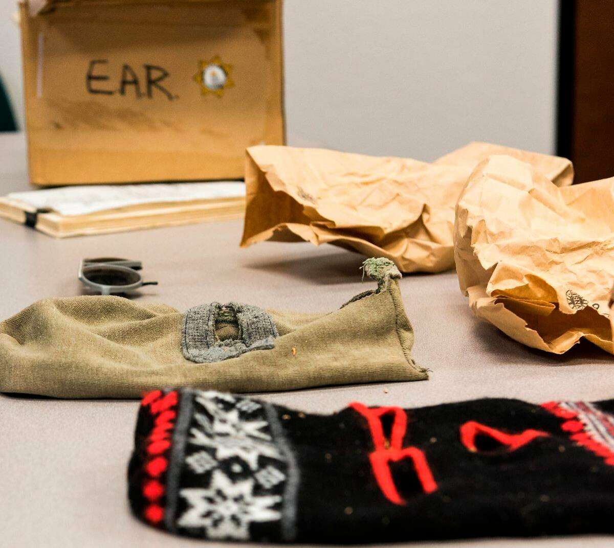In this undated photo released by the FBI shows East Area Rapist Ski Masks in Sacramento, Calif. A California sheriff says a former police officer accused of being a serial killer and rapist was taken by surprise when deputies swooped in and arrested him as he stepped out of his home. Sacramento County Sheriff Matt Jones said deputies planned to arrest Joseph DeAngelo when he left his home on Tuesday, April 24, 2018. (FBI via AP)