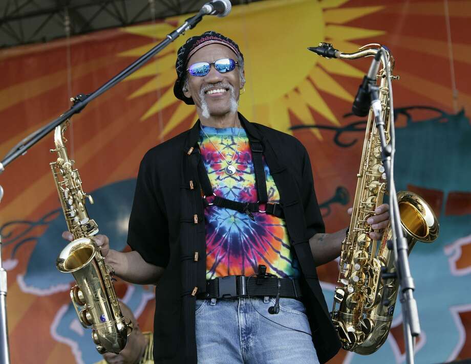 Charles Neville arrives with The Neville Brothers on stage to perform during the 2008 New Orleans Jazz &amp; Heritage Festival in 2008. Photo: Dave Martin/ASSOCIATED PRESS