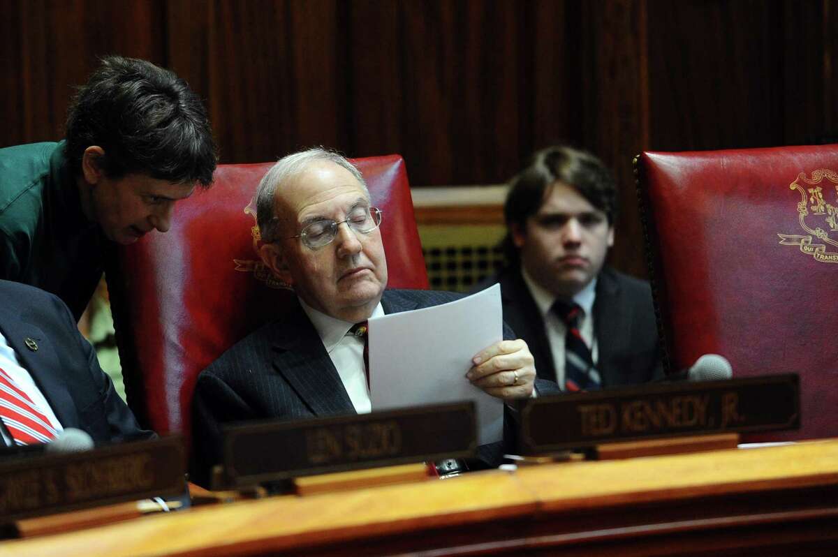Senate President Martin Looney, D-New Haven in the Senate chamber of the State Capitol in February.