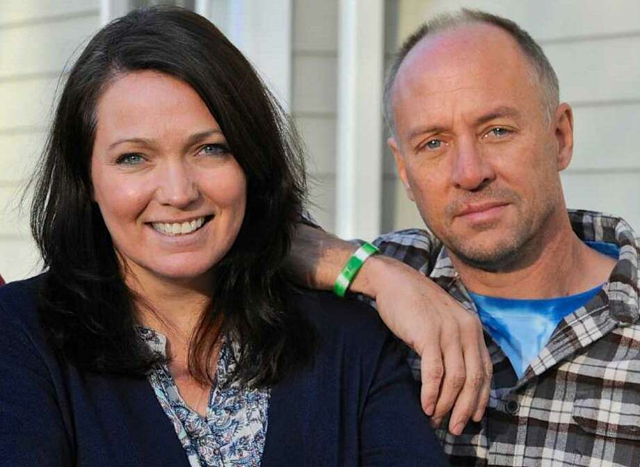 Nicole Hockley and Mark Barden Photo: H John Voorhees III / Hearst Connecticut Media / The News-Times
