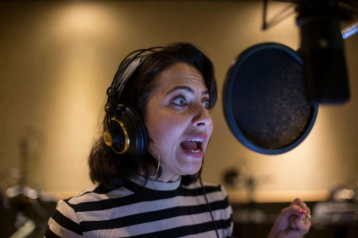 Actress Kathreen Khavari records the voiceover for Ms. Marvel, who is Marvel Comic�s and Marvel Entertainment�s first Muslim superhero, on April 19, 2018, in Los Angeles, Calif. Khavari, a first generation American whose parents are immigrants from Iran, is fighting for Middle Eastern representation in Hollywood.