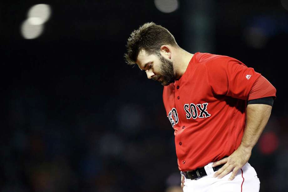 BOSTON, MA - APRIL 27: Mitch Moreland #18 of the Boston Red Sox looks on during the fourth inning against the Tampa Bay Rays at Fenway Park on April 27, 2018 in Boston, Massachusetts. (Photo by Maddie Meyer/Getty Images) Photo: Maddie Meyer / 2018 Getty Images