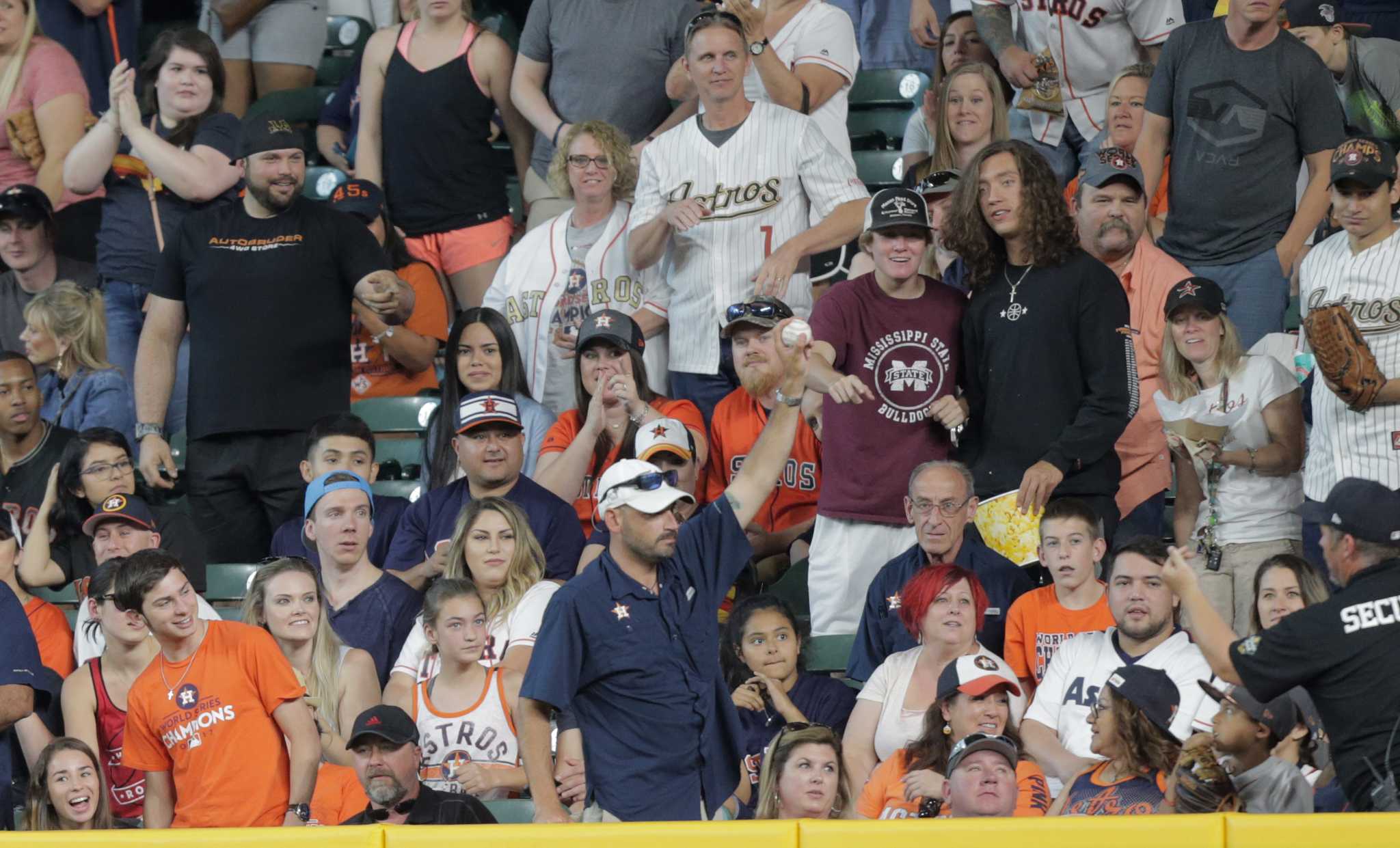 Astros fan totally makes up for interference with incredible interview