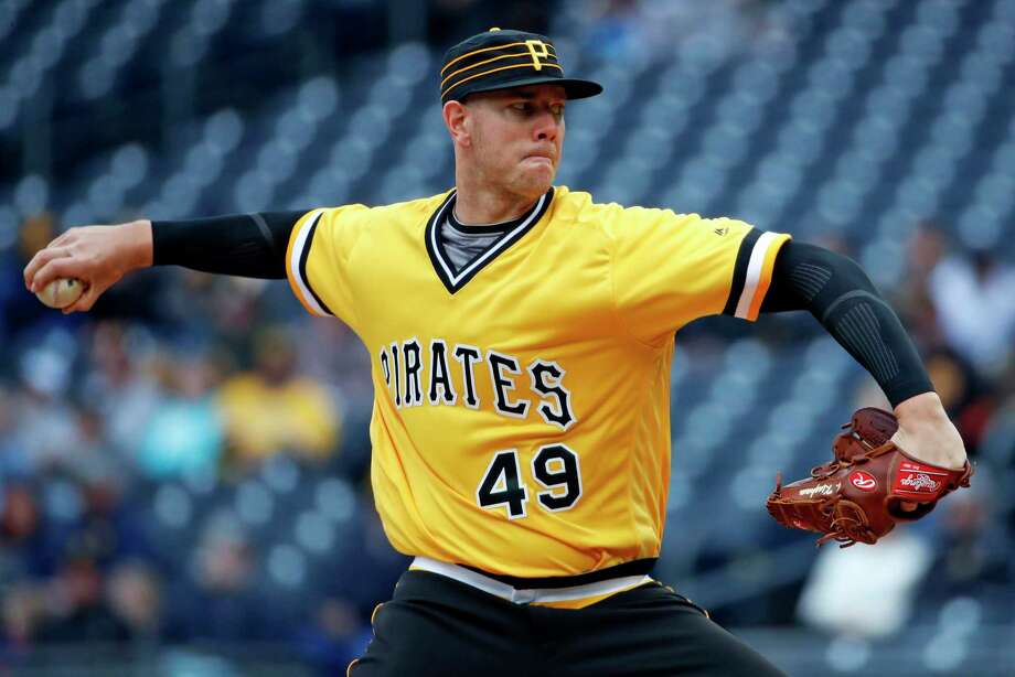 Pittsburgh Pirates starting pitcher Nick Kingham delivers in the first inning of his first major league start in a baseball game against the St. Louis Cardinals in Pittsburgh, Sunday, April 29, 2018. (AP Photo/Gene J. Puskar) Photo: Gene J. Puskar / Copyright 2018 The Associated Press. All rights reserved.