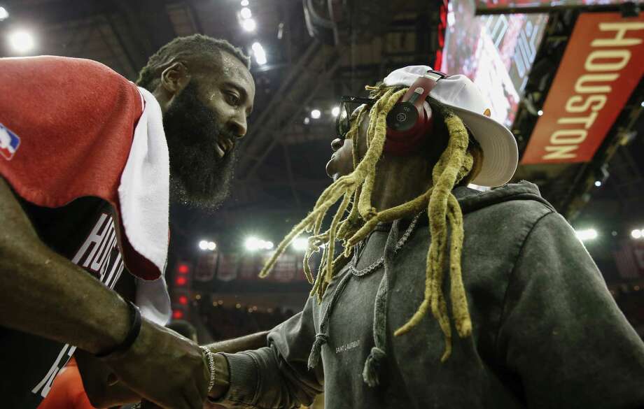 Lil Wayne among celebrities at Rockets-Jazz game ...