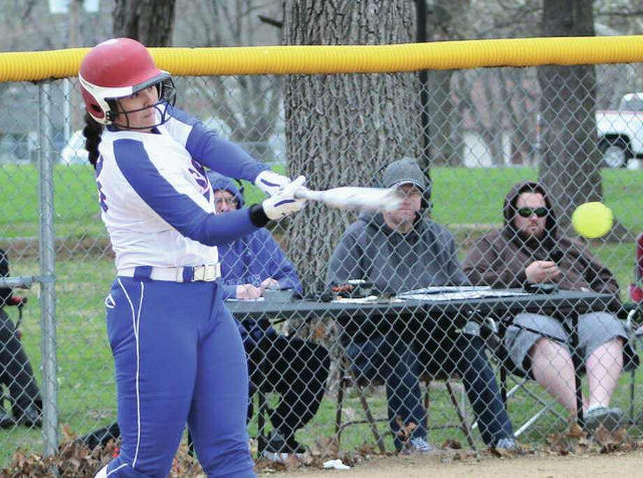 Monday S Prep Softball Roundup Double Duty From Booher Carries Roxana S Phoebe Booher Shown During A April 18 Against Ea Wr In