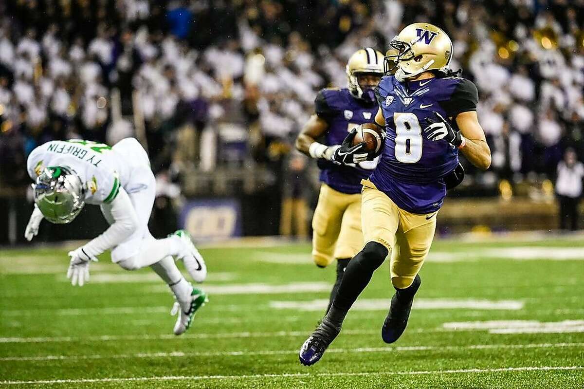 The 49ers drafted Washington wide receiver Dante Pettis with the 44th overall pick in the NFL draft., their first pick of the second round.
