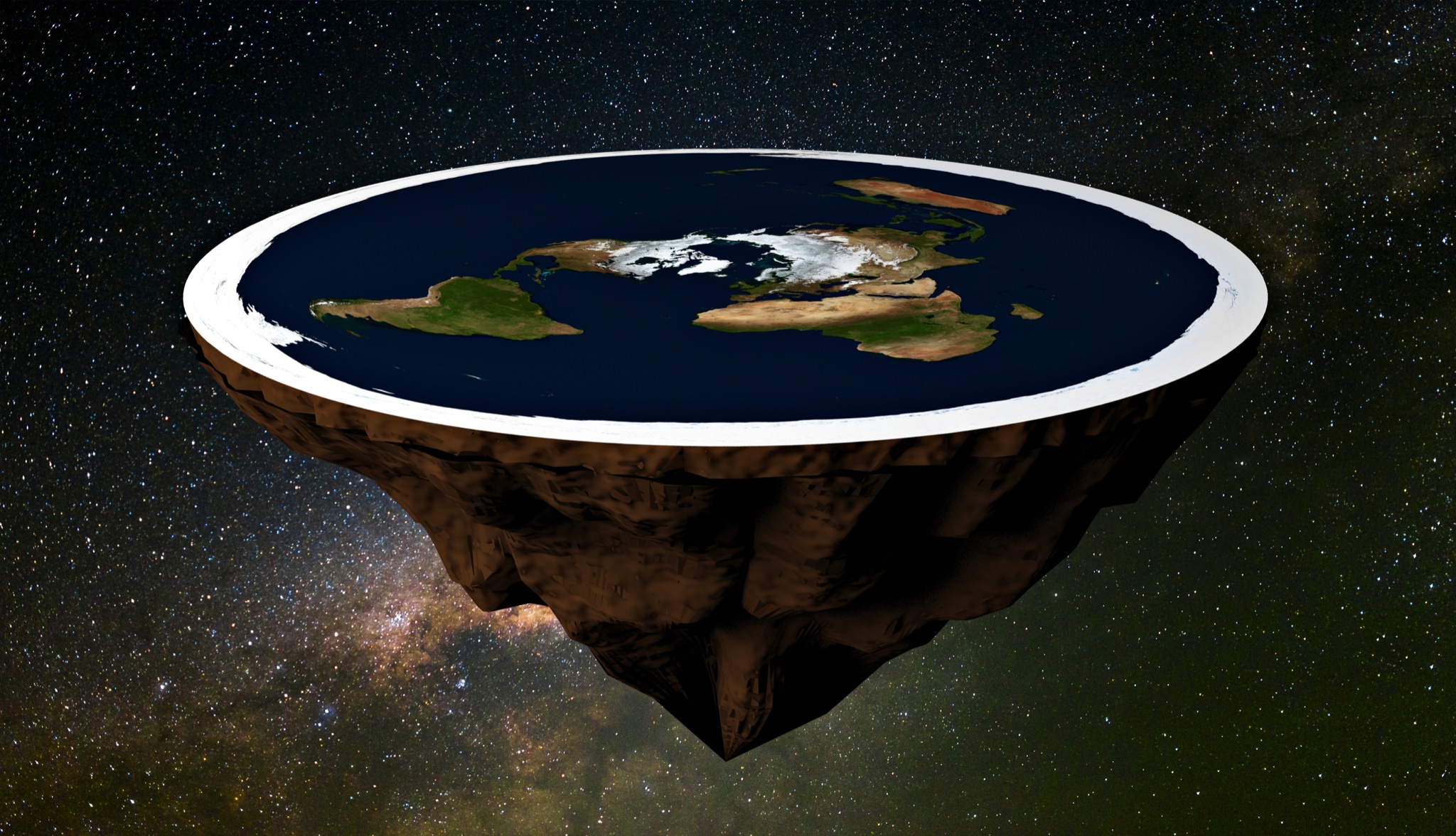 flat earth wall