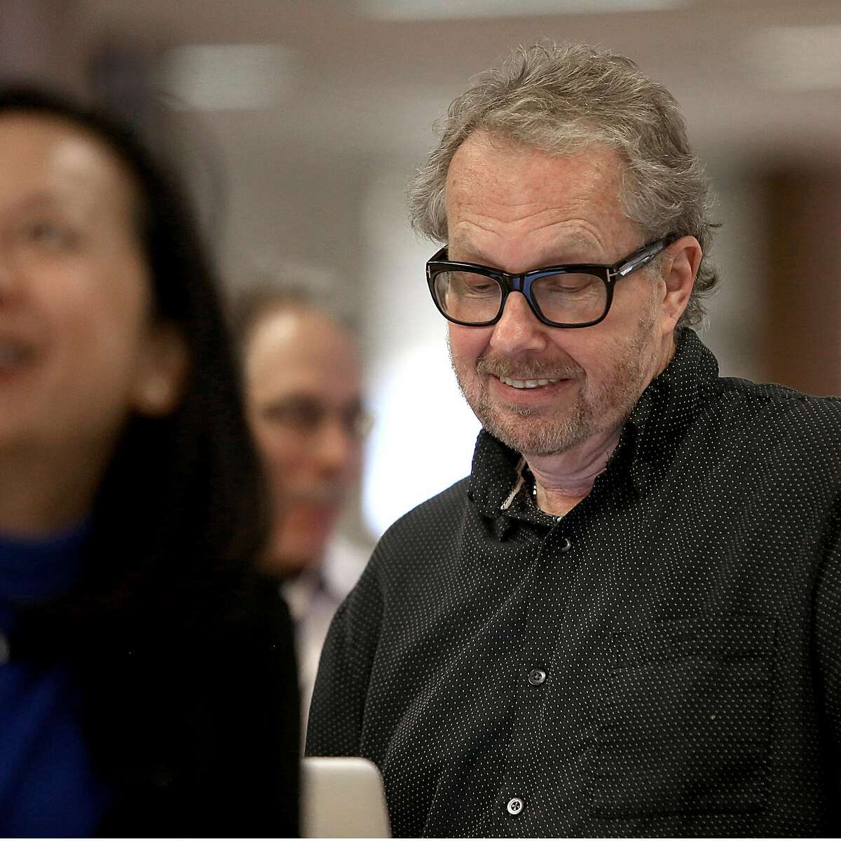 San Francisco Chronicle assistant managing editor and TV critic David Wiegand at a meeting in the newsroom in San Francisco, Calif., on Tuesday, July 14, 2015.