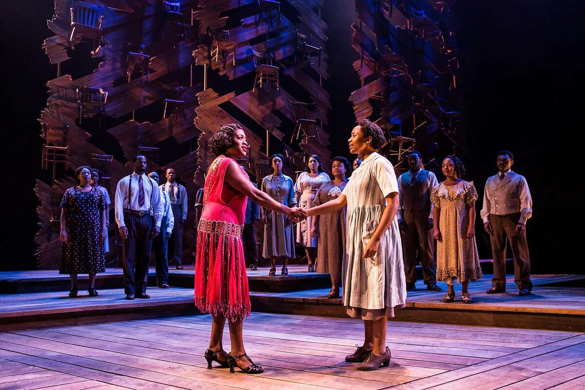 From left: Carla R. Stewart as Shug Avery and Adrianna Hicks as Celie in "The Color Purple" at SHN's Orpheum Theatre.