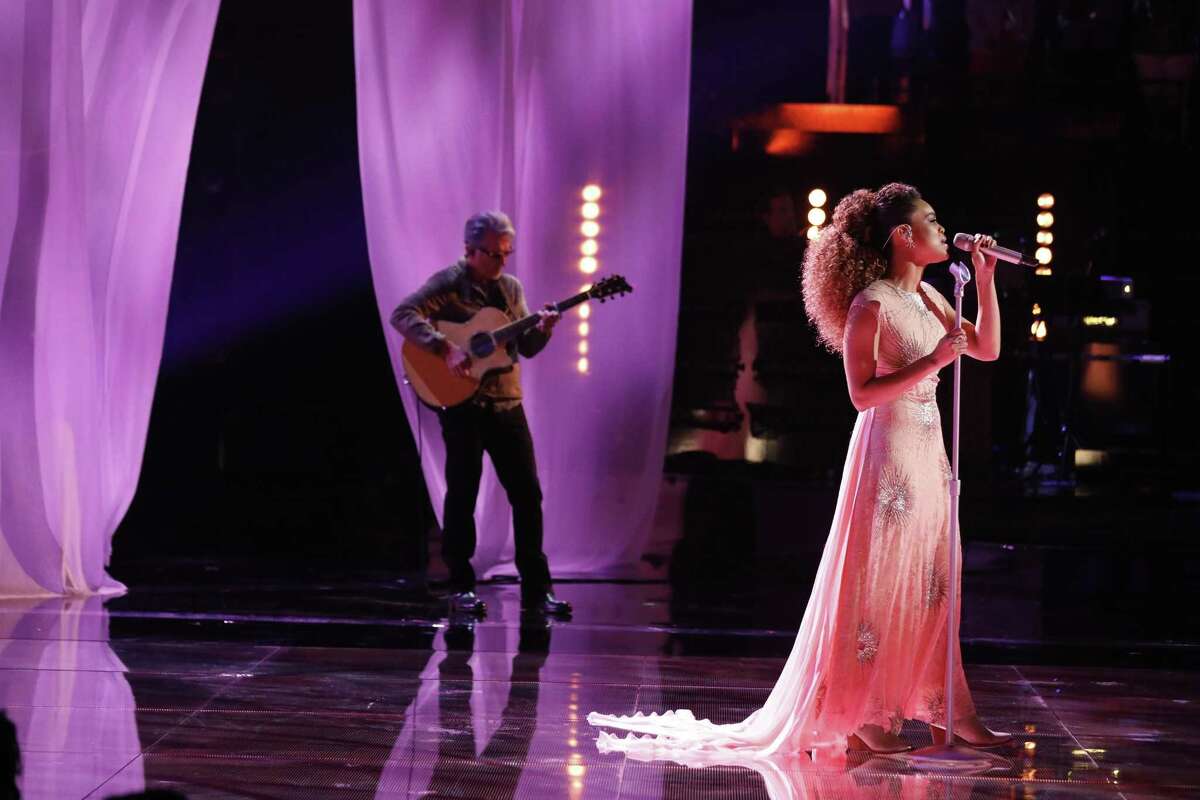 Spensha Baker, who grew up in San Antonio and now lives in Boerne, has made it into the Top 10 of NBC's "The Voice," thanks to viewer votes this week.