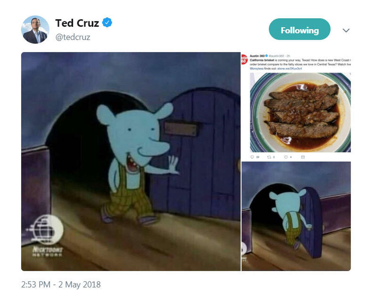 Ted Cruz had the most Texas response when he heard that south California-based BBQ Hero Ribs is now offering mail-order brisket in Texas.Image source: TwitterScroll ahead to see what BBQ Hero Ribs' beef brisket looks like. 