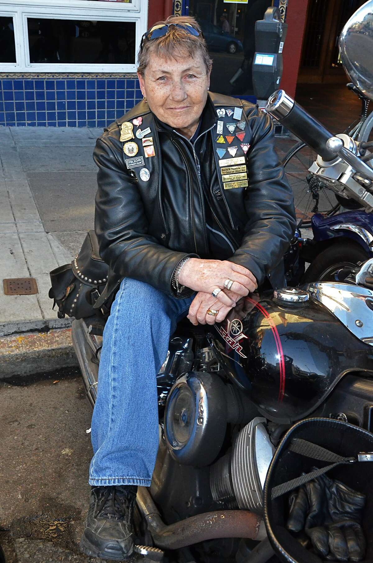 Soni Wolf, one of the founders of Dykes on Bikes