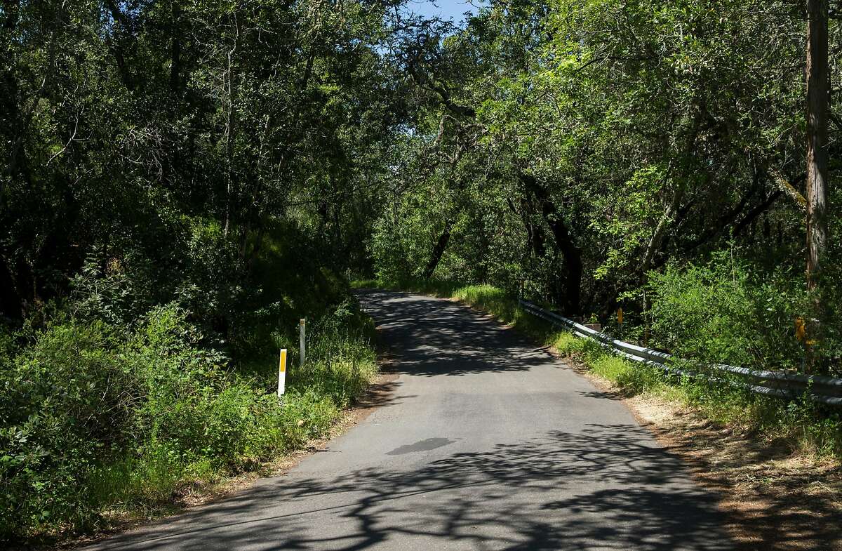 A winding Enterprise Road in Glen Ellen, Calif. Thursday, May 3, 2018 runs along a steep embankment where the body of Kim Allen was discovered more than 40 years ago.